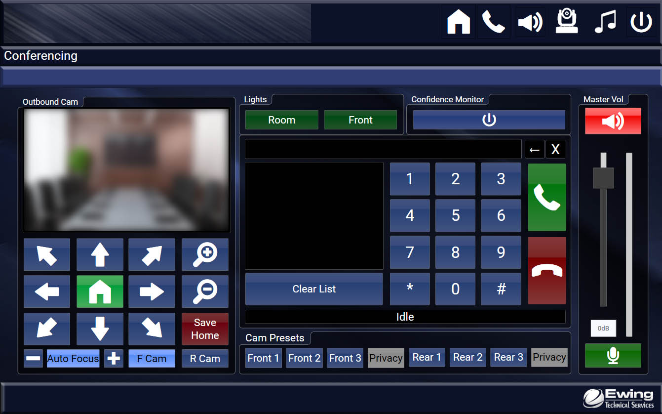 Q-Sys Room Control Panel